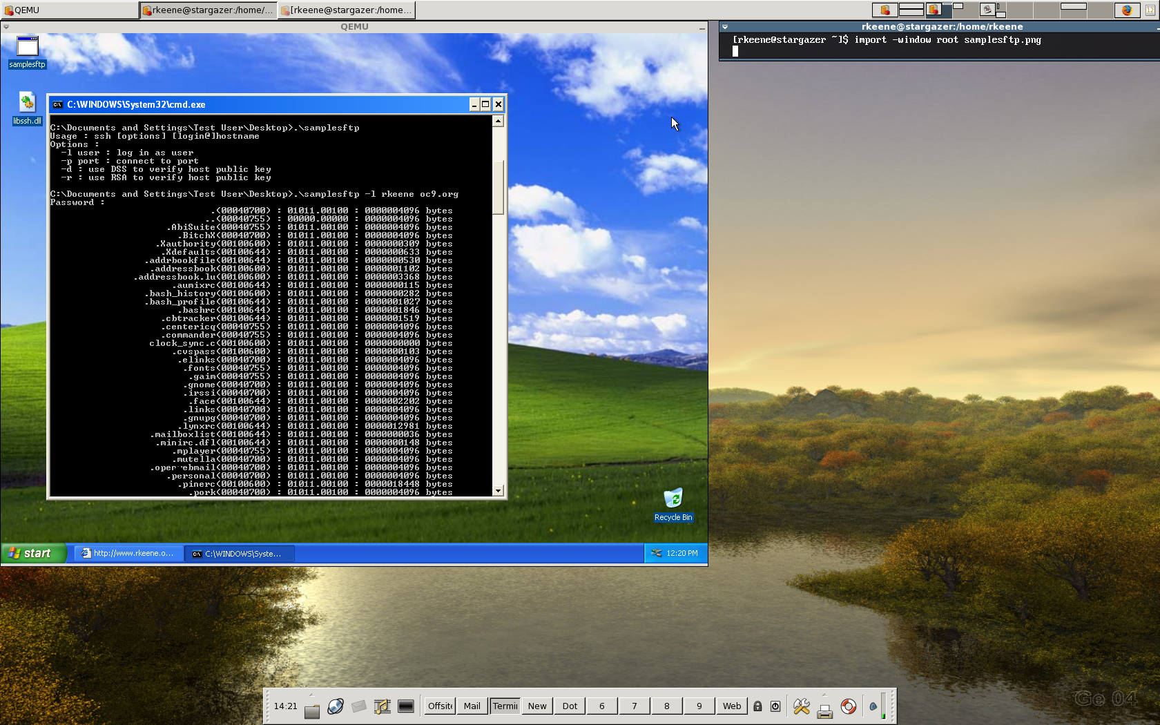 This is a picture demonstrating using 